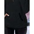 thumbnail image 2 of Full Size Cozy Fleece Quarter Zip Long Sleeve Sweatshirt, 2 of 3