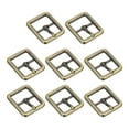 thumbnail image 1 of Hebilla de rodillo de metal, paquete de 8, hebilla de cinturón de una sola punta de 0.75 pulgadas, hebillas de barra central cuadrada para accesorios de cuero, bronce, 1 of 6