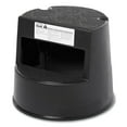 thumbnail image 3 of Rolling Step Stool, Curved Design, 2-Step, Retracting Casters, 350 lb Capacity, 16" Diameter x 13.5"h, Black, 3 of 4