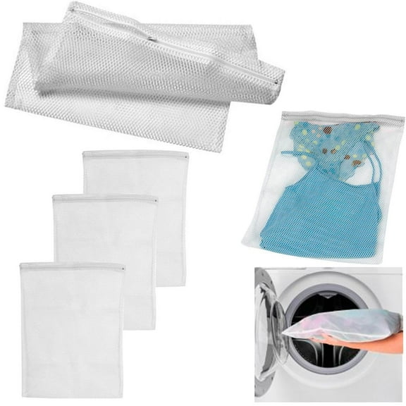 3 Set Protection Zipper Mesh Laundry Storage Wash Bag Bra Delicates Lingerie New