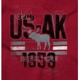 thumbnail image 2 of Alaska AK Distressed Vintage Moose Men's Graphic T Shirt Tees Brisco Brands S, 2 of 6