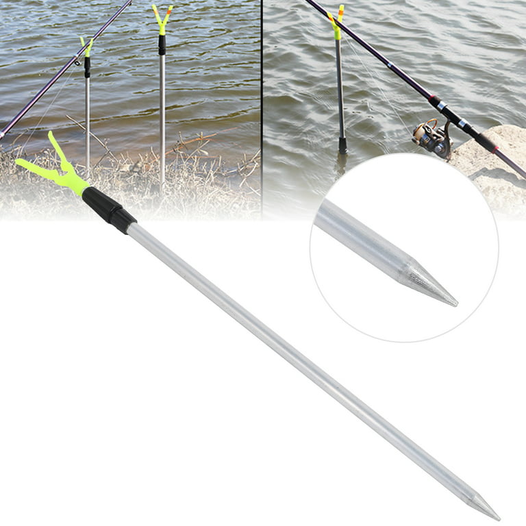 Fishing Rod Bracket Stretchable Aluminum Portable Fish Pole Ground Holder  for Bank Fishing,Fishing Rod Holder 
