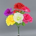 thumbnail image 6 of Wooowa 7-Stem Artificial Garden Roses - Delicate Faux Florals for Home Tabletop Vase Decor & Valentine's Day Romantic Accents, 6 of 7