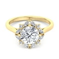 thumbnail image 4 of Lei - Moissanite Round and Marquise Cluster Lab Diamond Engagement Ring, 4 of 5