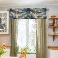 thumbnail image 3 of Yayeee Kitchen Valance Rod Pocket 54" x 18" Living Room Window Curtain, Beige Floating Whale, 3 of 6