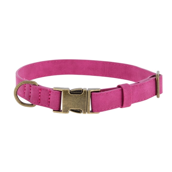 Unique Bargains Dog Collar Soft PU Durable Heavy Duty Dog Collar with Quick Release Metal Buckle Puppy Collar Adjustable Collar for Dogs Small Purple