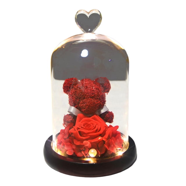 Eternal en cúpula de cristal para la decoración de la rojo chino 2 perfke rosa eterna