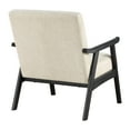 thumbnail image 5 of Weldon Armchair in Linen White Fabric with Black Finished Frame, 5 of 7