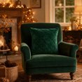 thumbnail image 7 of SLYNSHome Fall Throw Pillow with Insert,Green Embossed Maple Leaf 45x45 cm Soft Plush Cushion, Autumn Decorative Pillow for Sofa Couch Living Room Thanksgiving Home Decor, 7 of 7