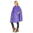 thumbnail image 5 of Catalonia Women's Poncho Cape, Sherpa Fleece Cloak Coat, Snuggly Hooded Wearable Blanket, Gift Idea for Adults and Teen Girls, Purple, 5 of 7