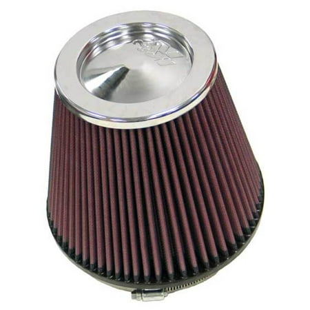 K&N RF-1042 Universal Clamp-On Air Filter: Round Tapered; 6 in (152 mm) Flange ID; 6.5 in (165 mm) Height; 7.5 in (191 mm) Base; 5 in (127 mm)