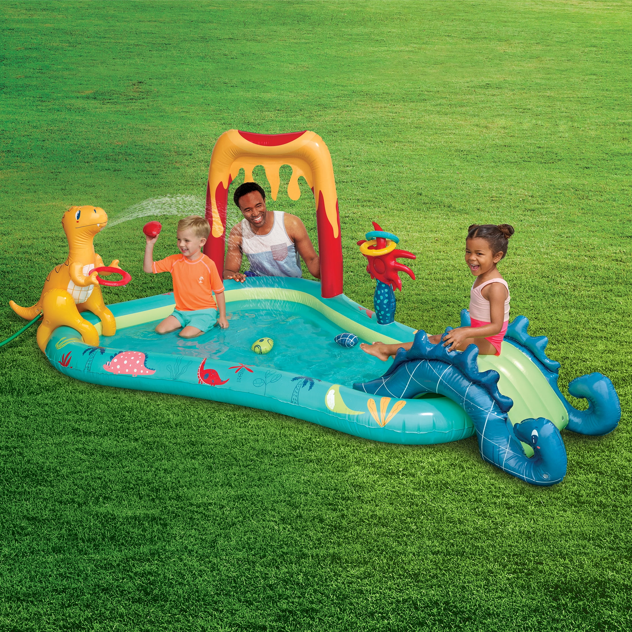 Bluescape Dino Play Center, Inflatable Pool Game & Toys, Age 2 & up, Unisex