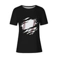 thumbnail image 4 of Lilgiuy Game Day Baseball Shirt for Women Cute Mom Softball Tee Tops Trendy Gameday Baseball Casual Short Sleeve Shirts for Game Day(Black,2XL), 4 of 4