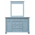thumbnail image 2 of Sunset Trading Cool Breeze Coastal Wood Dresser and Mirror in Beach Blue, 2 of 6