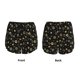 thumbnail image 3 of Balery Gold Dog Paw Pantalones cortos deportivos para mujer con forro y dos bolsillos, elásticos, para entrenamiento, gimnasio, yoga-Small, 3 of 7