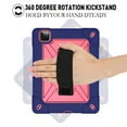 thumbnail image 3 of Dteck Cover for iPad Pro 11 2nd Gen 2020 with Screen Protector, Heavy Duty Full-Body Hybrid Rugged Case with 360 Degree Rotating Kickstand Hand Strap, Navy/Rose, 3 of 7