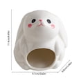 thumbnail image 3 of DefiDgd Ceramics Bunny Shaped Adorable Storage Box,Small Table Ornament Jewelry Organizer for Ring Earrings,Home Decor Figurine Keepsake Collectible Organizer(B), 3 of 6