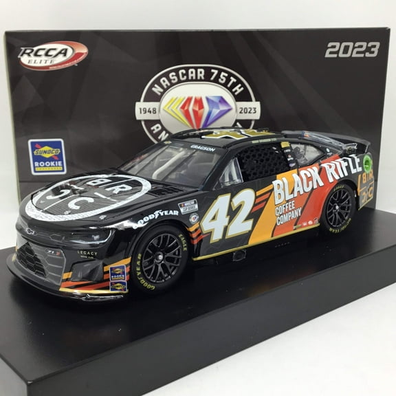 Action Racing Noah Gragson 2023 #42 Black Rifle Coffee Company 1:24 Elite Die-Cast Chevrolet Camaro