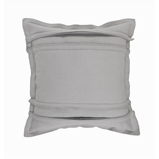 LR Home PILLO07570MCHFFPL Solid Textured Straps Square Throw Pillow - 20 x 20 in.