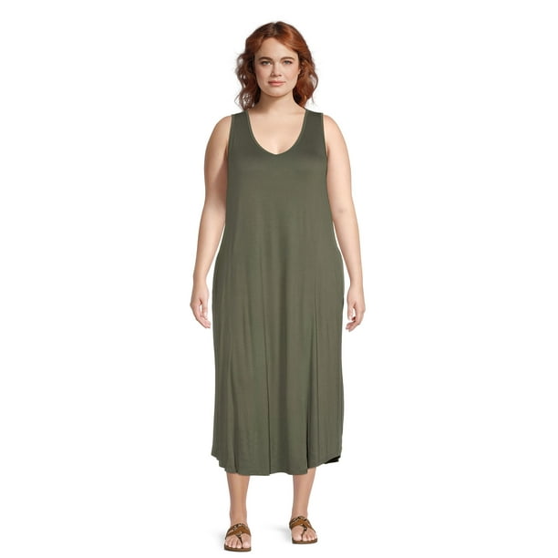 Terra & Sky Women's Plus Size Swing Tank Dress - Walmart.com
