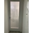 thumbnail image 4 of Window Film Self Adhesive Frosted Glass Film Privacy Film Window Film Opaque Decorative Film Anti-UV Static Film with Irregular Stripe Pattern 45 x 200cm, 4 of 5