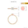 thumbnail image 4 of ANGARA Natural Princess Diamond Stackable Promise Ring in 14K Rose Gold for Women (Size-3mm| Color-H| Clarity-SI2) | April Birthstone, Anniversary, Jewelry Gift for Women | Natural Diamond Ring, 4 of 9