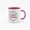 Pink, variant on 11 Ounce "Loved Always" Ceramic Mug with Smiling Faces & Hearts Design - Black Handle Coffee Cup for Daily Use