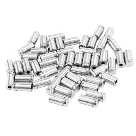 

50 Packs Sign Standoff Screws Advertising Screws Stainless Steel Wall Standoff Mounts Glass Acrylic Nail for Glass Artwork and Sign Displays (1/2 x 1 Inch)