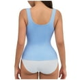 thumbnail image 4 of BLTIBY Women's Shapewear Tank Top Shaping Camisole U Neck Tops Tummy Control Vest Seamless Slimming Sleeveless Shaper Sky Blue XL, 4 of 6