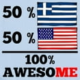thumbnail image 2 of CafePress - Half Greek Half American Body Suit - Baby Light Bodysuit, Size Newborn - 24 Months, 2 of 4