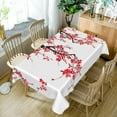 thumbnail image 5 of 60x84inch Asian Tablecloth Plum Tree Blossoms Chinese Traditional Ink Painting Rectangular Table Cover Waterproof Winkle Free Polyester Fabric Table Cloth for Dining Room Kitchen Home Decor, 5 of 7
