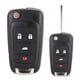 thumbnail image 3 of Coque de protection noire pour clé télécommande à 4 boutons, compatible avec Chevrolet, 3 of 4