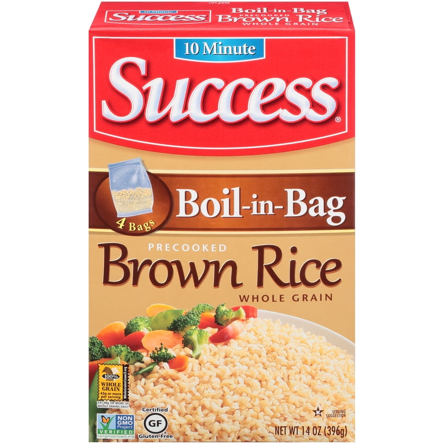 Success Rice Boil-in-Bag Brown Rice Box, 14 oz - Walmart.com - Walmart.com