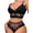 White, variant on Womens Lingerie Bra and Panty Set Matching Underwear and Bralette Contrast Lace Mesh Breathable Push Up High Waist Babydoll Outfits 2 Piece Black M