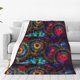 thumbnail image 1 of Fotbe Mandala Colorful Manta de Franela Acolchonada con Estampado, Súper Suave y Esponjosa, Extra Grande para Sofá, Cama, Uso Todo el Año-60"x50", 1 of 7