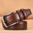 thumbnail image 4 of Mens Genuine Leather Belts Adjustable Casual Dress Belt for Jeans Size 36 38 40, 4 of 4