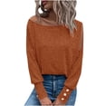 thumbnail image 1 of Hauts d'Entraînement pour Femmes, T-shirt à Manches Raglan Décontracté à Col Rond pour l'Automne et l'Hiver, Blouse d'Été Ample en Liquidation, 1 of 7