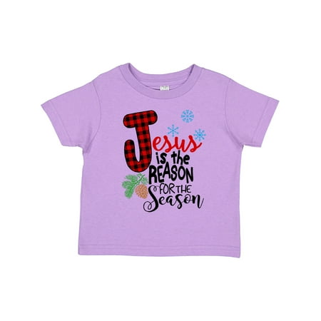 

Inktastic Jesus is the Reason for the Season Pinecone and Snowflakes Gift Toddler Boy or Toddler Girl T-Shirt