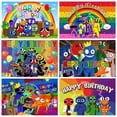 thumbnail image 2 of Fondo de vinilo con dibujos animados de amigos y arcoíris para fiesta de Cumpleaños de Niños, suministros de decoración para Baby Shower, regalos, 2 of 5