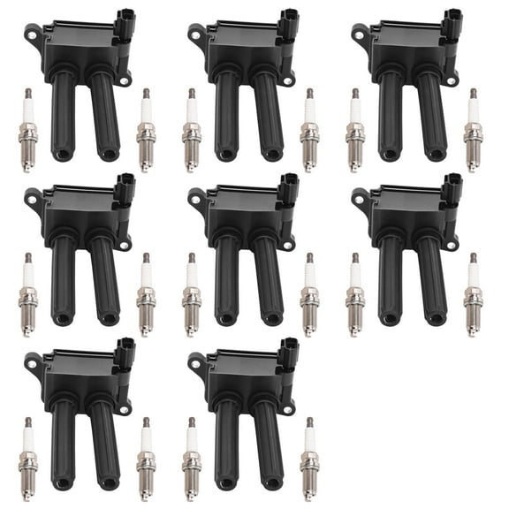 8 Ignition Coil and 16 Iridium Spark Plug Compatible with Dodge Challenger Charger Durango 2019 RAM 1500 CLASSIC TRADESMAN 2013-2014 RAM 1500 ST V8 Replacement for UF504