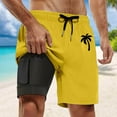 thumbnail image 2 of Kcolen Swim Trunks Men 5 Inch Inseam Elastic Waist Drawstring Mens Board Shorts Comfy Mens Bathing Suit 9 Inch Inseam Mens Swim Trunks Summer Beach Loose Fit Swimwear, 2 of 4