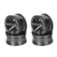 thumbnail image 3 of Durable Aluminum Alloy RC Car Wheel Rim Hub RC Car Wheel Hub, RC Car Wheel Rim, RC Flat Running Car Remote Control Car for 1/10 RC Car RC Drift Car 5-Spoke Black, 3 of 8