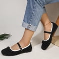 thumbnail image 5 of Miqool Womens Mary Jane Flats Bowknot Flat Shoes Flock Round Toe Soft Sole Slip On Loafers Indoor Outdoor Comfortable Shoes, 5 of 9