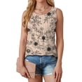 thumbnail image 3 of Fantaslook Womens Tank Tops Dressy Casual Sleeveless Blouses Crew Neck Pleated Tunic Shirts Summer Tops, 3 of 8