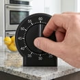 thumbnail image 4 of Timers for Cooking Mechanical Kitchen Timer 60-Minute Loud Alarm No Battery Required Plastic for Home Use, Black, 4 of 7