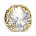 thumbnail image 3 of 14k Yellow Gold 7mm Cubic Zirconia Bezel Pendant, 3 of 5