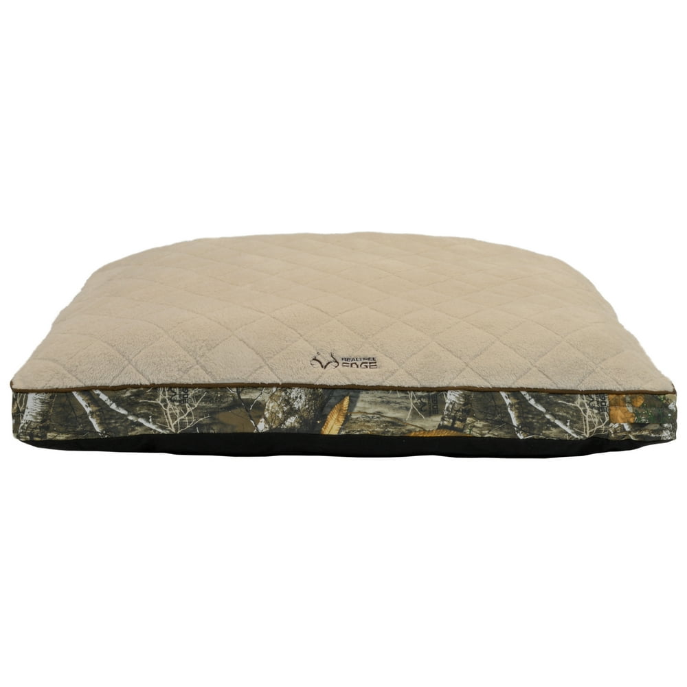 Soft Spot Realtree Edge Deluxe Plush Dog Bed, Camo, Large, 29"L x 39"W