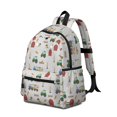 thumbnail image 2 of Tractor and Trains Gray Pattern Backpack for School, Cute School Bag with Adjustable Shoulder Straps and Padded Back, 13.4"x11"x4.7", 2 of 5