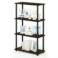 thumbnail image 7 of Furinno Turn-N-Tube 4-Tier Multipurpose Shelf Display Rack, Columbia Walnut and Black, 7 of 7