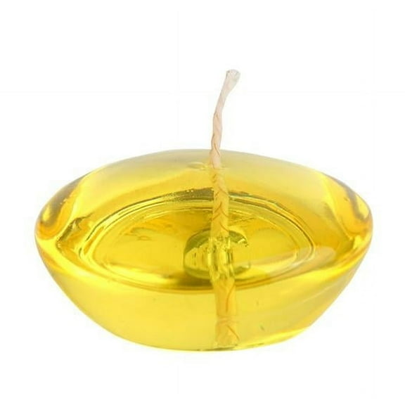Jeco CFZ-104-12 3 in. Clear Gel Floating Candles, Yellow - 72 Piece